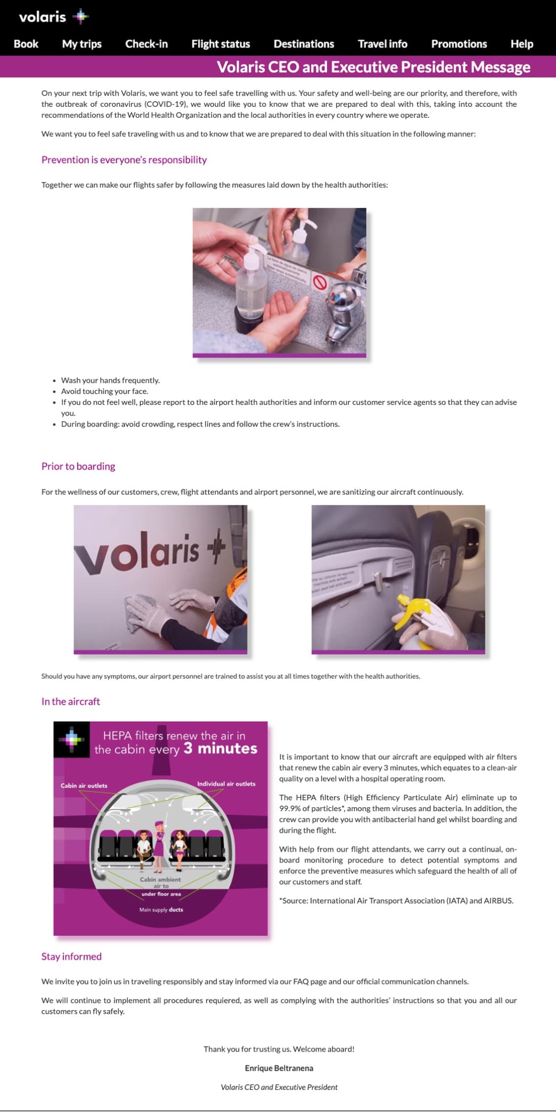 Volaris COVID-19 Custom Page 1