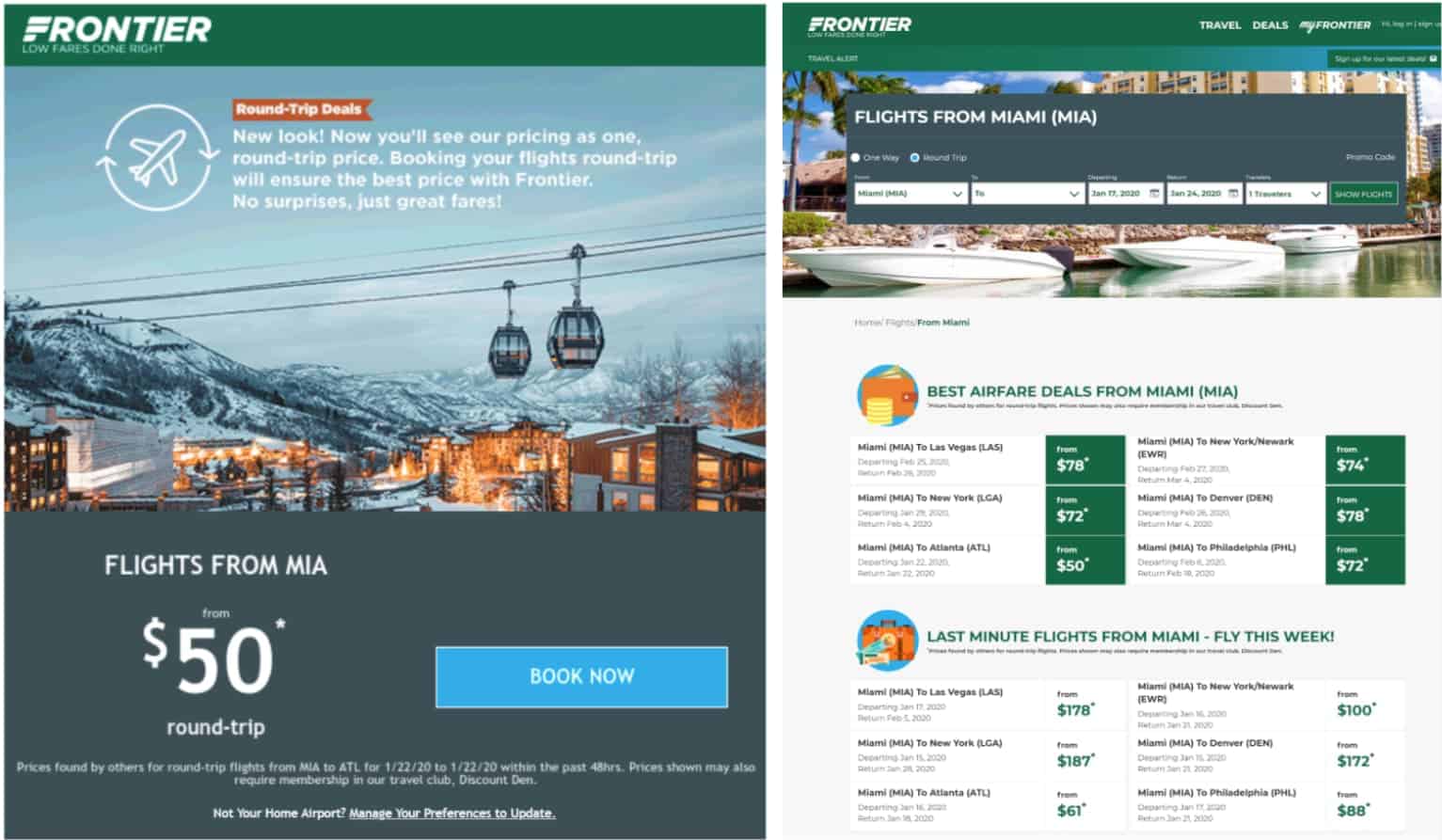 FareWire Dynamic Fares in email