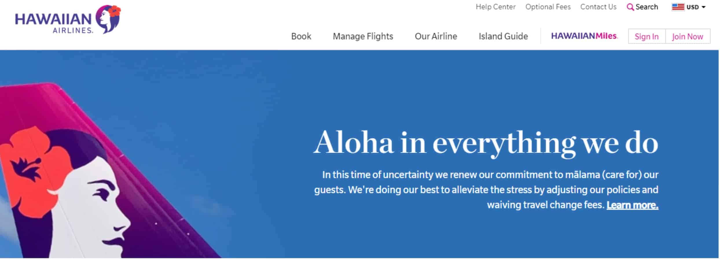 Airline JavaScript Banner
