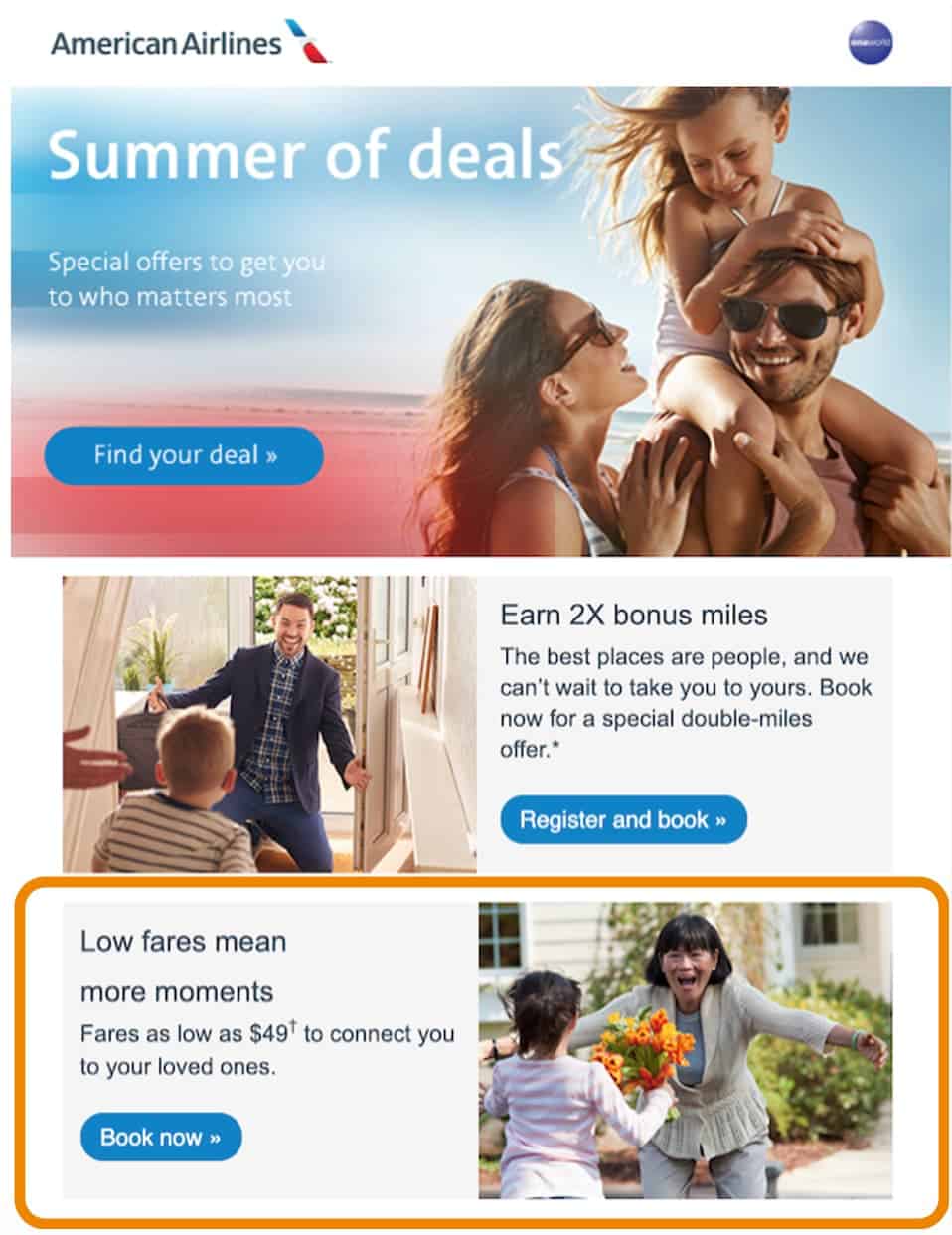 AA Sumer of deals email