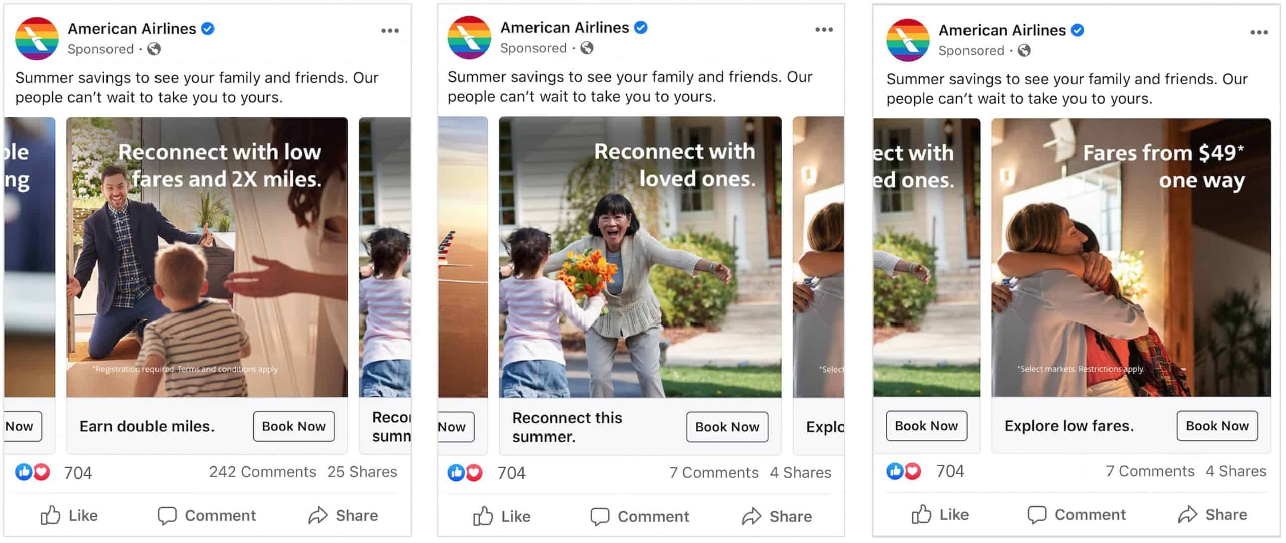 American Airlines Summer of Deals Facebook promotion