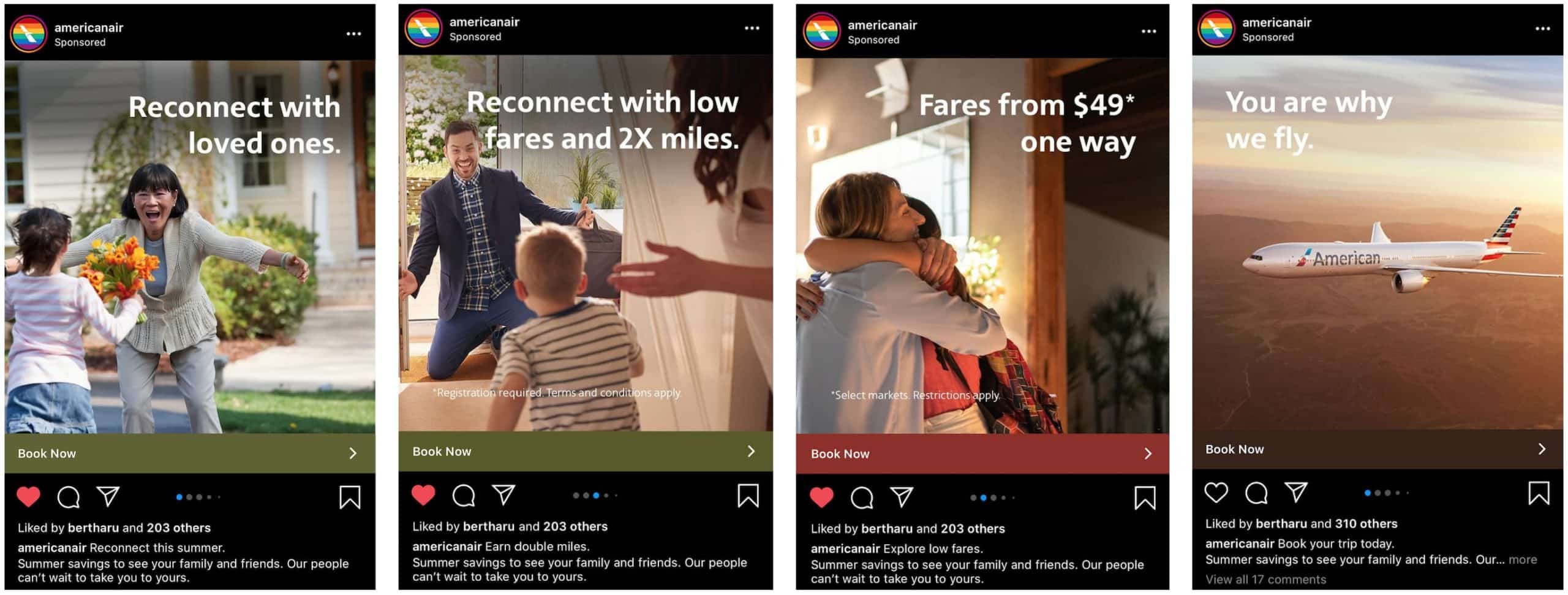 American Airlines Summer of deals instagram promotion