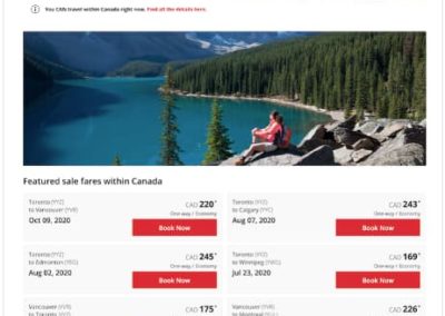 Air Canada Canada Custom airTRFX Page